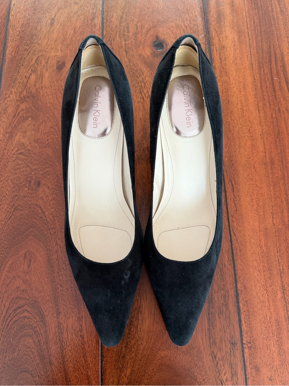 Calvin Klein Black Suede Pumps
